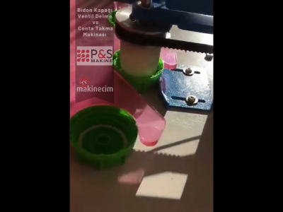 Bidon Kapağı Ventil Delme ve Conta Takma Makinası